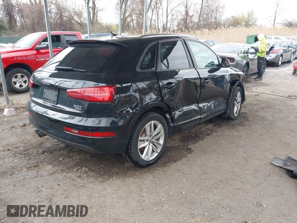 2017 Audi Q3 Premium with VIN WA1ECCFS4HR006201, listed as a IAAI auction lot 41876661 with 159,302 mi miles. Bid and sale history available at carsss.com. Image 4.