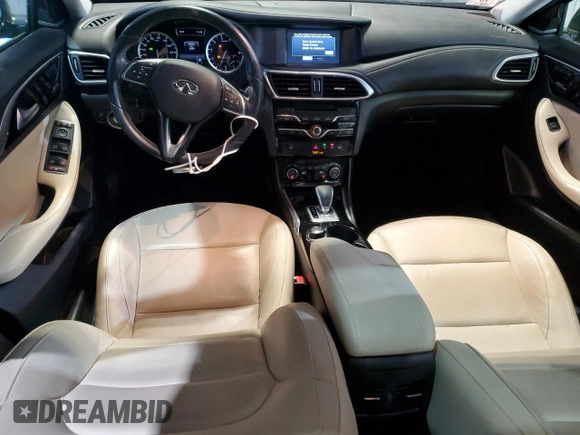 2017 Infiniti QX30 Premium with VIN SJKCH5CR9HA030811, listed as a Copart auction lot 54184425 with 35,589 mi miles and Salvage title. Bid and sale history available at DreamBid. Image 8.