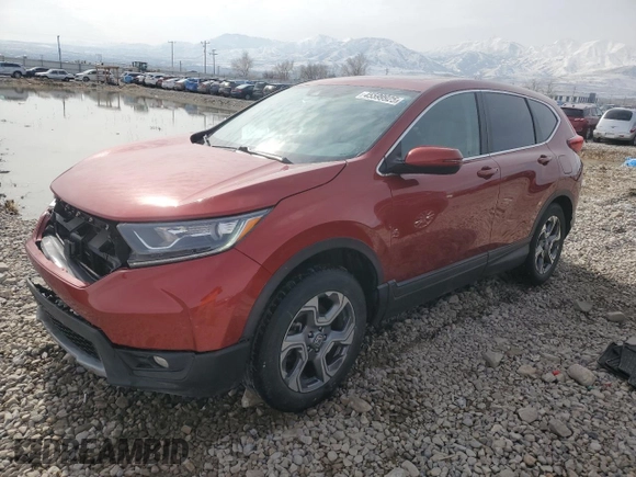 2018 Honda CR-V EX with VIN 2HKRW2H58JH623436, listed as a Copart auction lot 45599925 with 90,161 mi miles and Salvage Title. Bid and sale history available at carsss.com. Image 1.