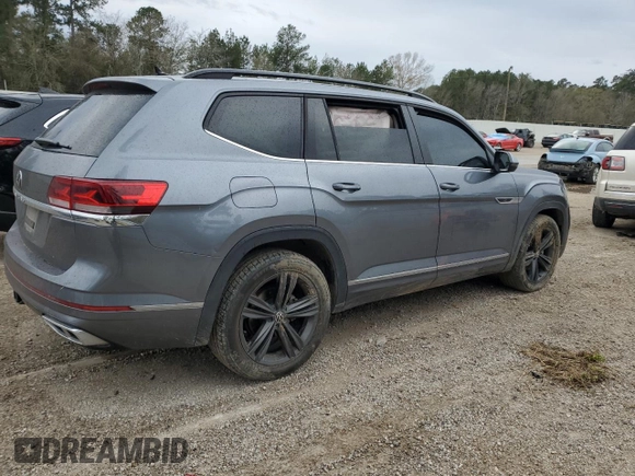2021 Volkswagen Atlas SE with VIN 1V2MR2CA2MC585075, listed as a Copart auction lot 88780635 with 57,403 mi miles and Salvage title. Bid and sale history available at DreamBid. Image 3.