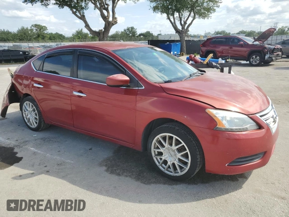 2013 Nissan Sentra SV with VIN 3N1AB7AP7DL665444, listed as a Copart auction lot 52626245 with 139,353 mi miles and Salvage Title. Bid and sale history available at carsss.com. Image 4.