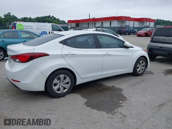 2016 Hyundai Elantra SE with VIN 5NPDH4AE4GH762014, listed as a IAAI auction lot 42534445 with 146,196 mi miles and . Bid and sale history available at DreamBid. Image 4.