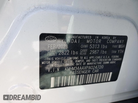 2023 Hyundai Ioniq 6 SEL z VIN KMHM34AAXPA024720, wystawiony jako Copart lot #47463695 z przebiegiem 21 845 mil mil oraz Szkoda całkowita • Salvage title. Historia ofert i sprzedaży dostępna na DreamBid. Obrazek 12.