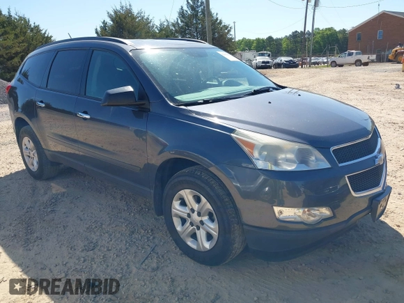 2012 Chevrolet Traverse LS z VIN 1GNKRFED8CJ294587, wystawiony jako IAAI lot #42054914 z przebiegiem 170 136 mil mil oraz . Historia ofert i sprzedaży dostępna na DreamBid. Obrazek 1.