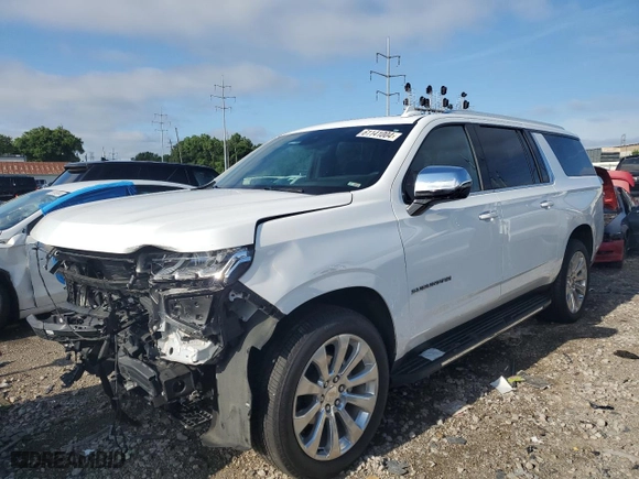 2024 Chevrolet Suburban Premier with VIN 1GNSKFKD2RR107802, listed as a Copart auction lot 61141004 with 12,360 mi miles and Salvage Title. Bid and sale history available at carsss.com. Image 1.