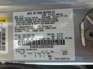 2014 Ford Fusion SE Hybrid with VIN 3FA6P0LU3ER220430, listed as a Copart auction lot 61405455 with 170,221 mi miles and Salvage title. Bid and sale history available at DreamBid. Image 12.