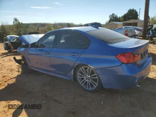2014 BMW 3 Series 335i with VIN WBA3A9C51EF477933, listed as a Copart auction lot 80443554 with 53,927 mi miles and Salvage Title. Bid and sale history available at carsss.com. Image 2.