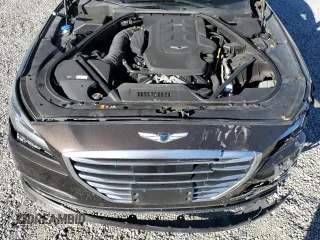 2017 Genesis G80 3.8L with VIN KMHGN4JEXHU168827, listed as a Copart auction lot 80315794 with 46,607 mi miles and Salvage Title. Bid and sale history available at carsss.com. Image 13.