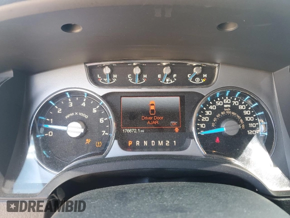 2013 Ford F-150 XL with VIN 1FTFW1EF6DFB14941, listed as a Copart auction lot 50497275 with 176,672 mi miles and Salvage Title. Bid and sale history available at DreamBid. Image 9.