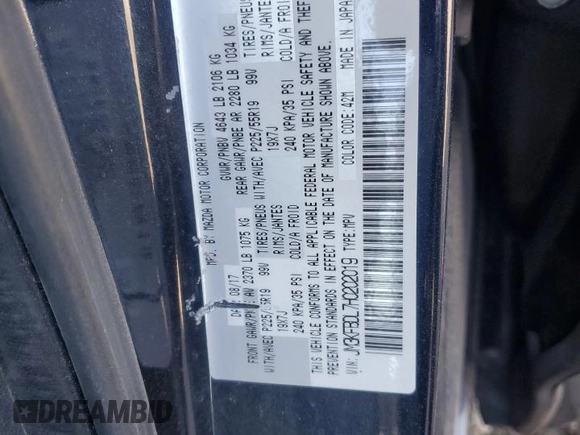 2017 Mazda CX-5 Grand Touring with VIN JM3KFBDL7H0202019, listed as a Copart auction lot 50617985 with 63,089 mi miles and Salvage Title. Bid and sale history available at carsss.com. Image 14.