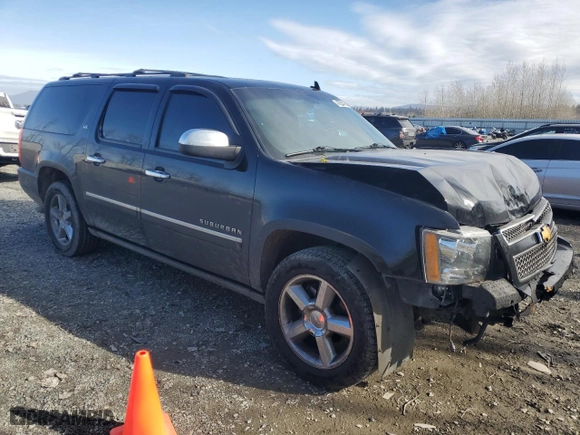 2014 Chevrolet Suburban LTZ with VIN 1GNSCKE08ER230741, listed as a Copart auction lot 47234095 with 184,263 mi miles and Salvage Title. Bid and sale history available at carsss.com. Image 4.