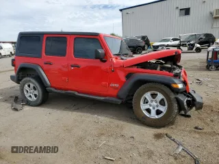 2020 Jeep Wrangler Unlimited Sport S with VIN 1C4HJXDN2LW279810, listed as a Copart auction lot 78827454 with 106,667 mi miles and Salvage title. Bid and sale history available at DreamBid. Image 4.