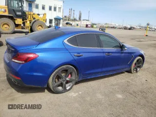 2020 Genesis G70 Advanced with VIN KMTG74LEXLU040965, listed as a Copart auction lot 55056995 with 128,300 mi miles and Salvage Title. Bid and sale history available at DreamBid. Image 3.