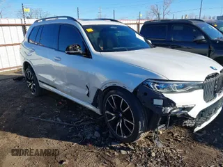 2019 BMW X7 xDrive50i with VIN 5UXCX4C58KLS35656, listed as a IAAI auction lot 41690202 with 91,135 mi miles. Bid and sale history available at carsss.com. Image 1.