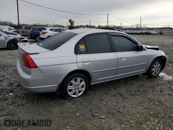 2003 Honda Civic EX with VIN 2HGES25753H588044, listed as a Copart auction lot 49589215 with 231,351 mi miles and Salvage Title. Bid and sale history available at DreamBid. Image 3.