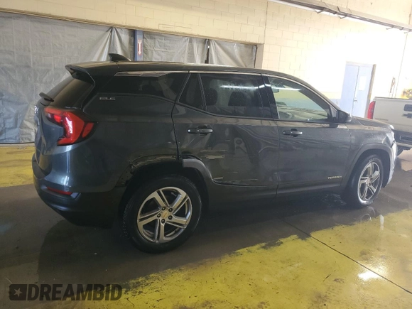 2019 GMC Terrain SLE with VIN 3GKALMEV6KL338763, listed as a Copart auction lot 46231985 with 104,240 mi miles and Clean Title. Bid and sale history available at DreamBid. Image 3.