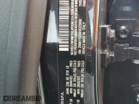 2017 Maserati Levante S with VIN ZN661YUS4HX225959, listed as a Copart auction lot 44371894 with 68,605 mi miles. Bid and sale history available at carsss.com. Image 13.