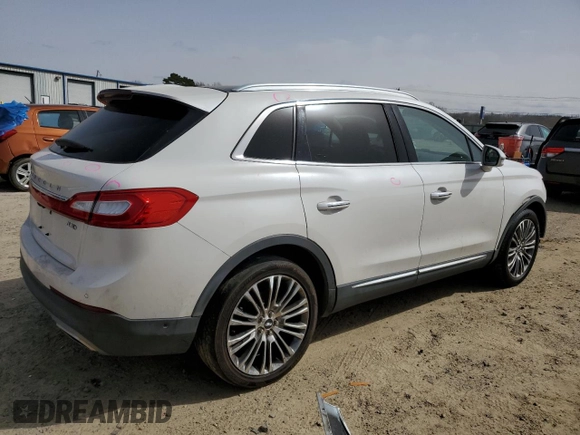 2016 Lincoln MKX Reserve with VIN 2LMTJ8LRXGBL57343, listed as a Copart auction lot 47958615 with 165,745 mi miles and Clean Title. Bid and sale history available at DreamBid. Image 3.