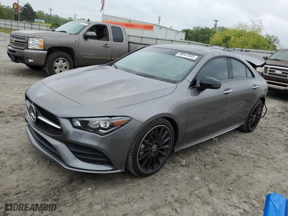 2022 Mercedes-Benz CLA with VIN W1K5J4GB2NN295300, listed as a Copart auction lot 50547835 with 37,665 mi miles and Salvage Title. Bid and sale history available at carsss.com. Image 1.