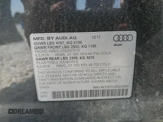 2018 Audi Q3 Premium Plus with VIN WA1HCCFS7JR022640, listed as a Copart auction lot 53517985 with 52,513 mi miles and Salvage Title. Bid and sale history available at carsss.com. Image 15.