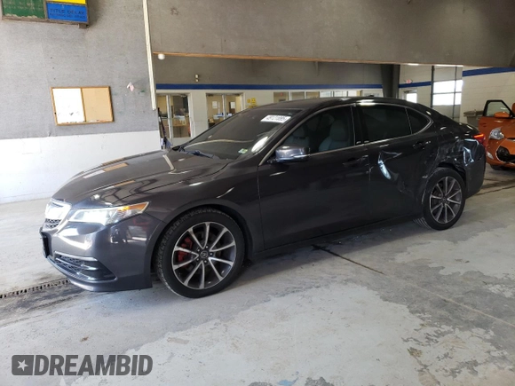 2015 Acura TLX V6 Tech with VIN 19UUB2F54FA003630, listed as a Copart auction lot 49121895 with 171,987 mi miles and Salvage Title. Bid and sale history available at carsss.com. Image 1.