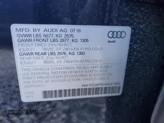 2017 Audi SQ5 Premium Plus with VIN WA1CCAFP5HA031386, listed as a Copart auction lot 44468625 with 91,167 mi miles and Clean Title. Bid and sale history available at carsss.com. Image 12.