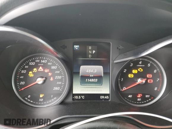 2019 Mercedes-Benz GLC with VIN WDC0G4KB6KV127062, listed as a Copart auction lot 45377955 with 114,803 mi miles and Clean Title. Bid and sale history available at carsss.com. Image 9.