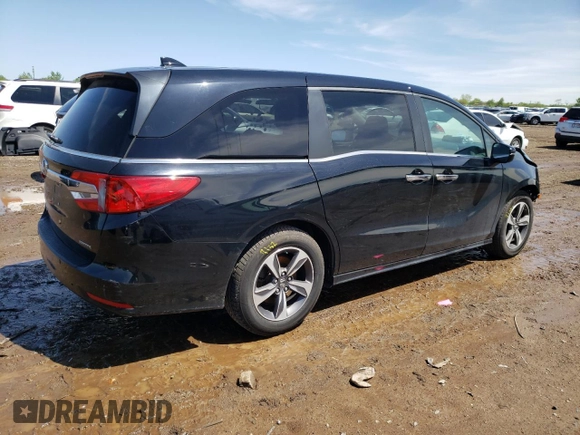 2019 Honda Odyssey Touring with VIN 5FNRL6H83KB019884, listed as a Copart auction lot 53402344 with 42,140 mi miles and Salvage Title. Bid and sale history available at carsss.com. Image 3.