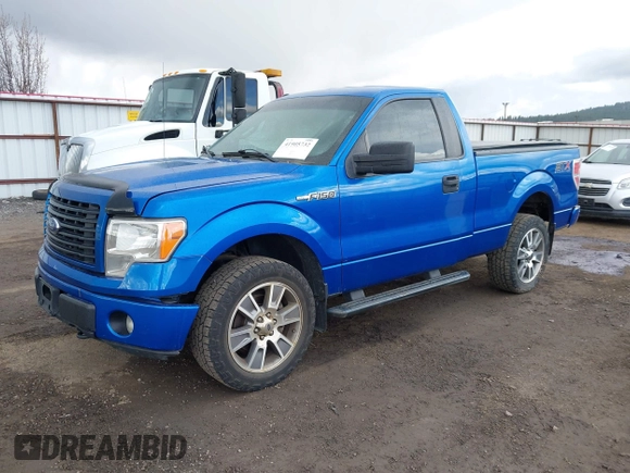 2014 Ford F-150 XL with VIN 1FTMF1EM4EFC77675, listed as a IAAI auction lot 41905732 with 76,648 mi miles. Bid and sale history available at carsss.com. Image 2.