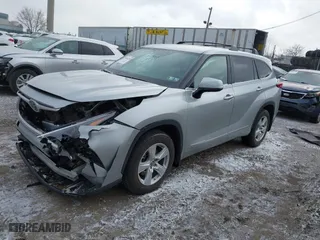 2023 Toyota Highlander L with VIN 5TDKDRAH2PS503946, listed as a IAAI auction lot 41614108 with 21,999 mi miles. Bid and sale history available at carsss.com. Image 2.