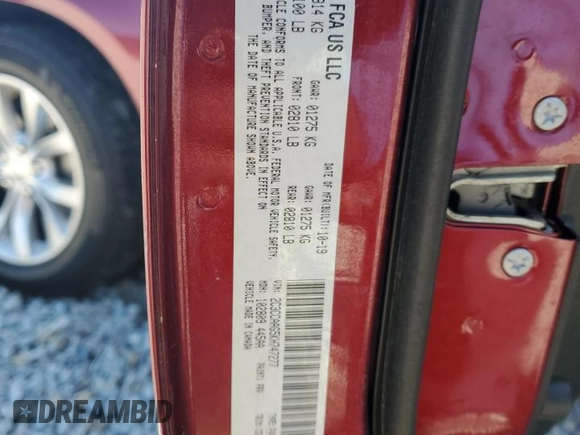 2019 Chrysler 300 Touring with VIN 2C3CCAAG5KH747277, listed as a Copart auction lot 51657985 with 97,596 mi miles and Salvage Title. Bid and sale history available at carsss.com. Image 14.