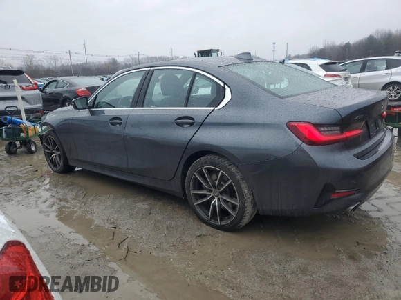 2019 BMW 3 Series 330i xDrive with VIN WBA5R7C52KAJ84461, listed as a Copart auction lot 46566955 with 76,202 mi miles and Salvage Title. Bid and sale history available at carsss.com. Image 2.