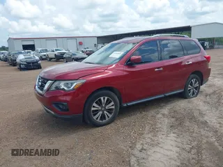 2017 Nissan Pathfinder S with VIN 5N1DR2MN2HC645683, listed as a IAAI auction lot 41964009 with 157,232 mi miles and . Bid and sale history available at DreamBid. Image 2.