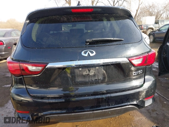 2019 Infiniti QX60 LUXE with VIN 5N1DL0MN4KC549132, listed as a IAAI auction lot 41786547 with 125,631 mi miles. Bid and sale history available at carsss.com. Image 17.