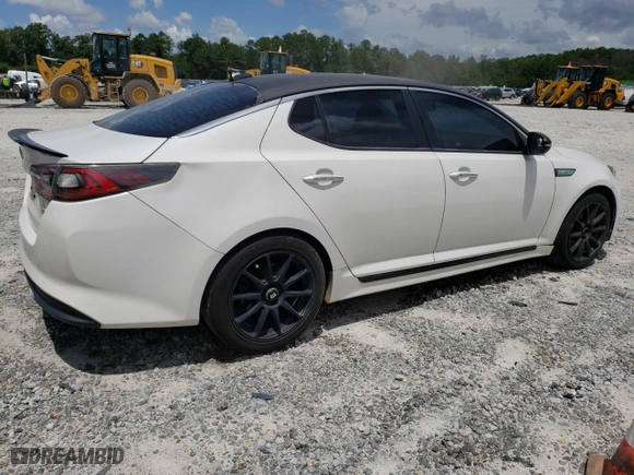 2015 Kia Optima Hybrid with VIN KNAGM4AD0F5077763, listed as a Copart auction lot 65973874 with 156,527 mi miles and Clean Title. Bid and sale history available at carsss.com. Image 3.