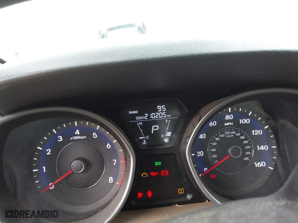 2012 Hyundai Elantra GLS with VIN 5NPDH4AE6CH126222, listed as a IAAI auction lot 41931190 with 210,205 mi miles. Bid and sale history available at carsss.com. Image 7.