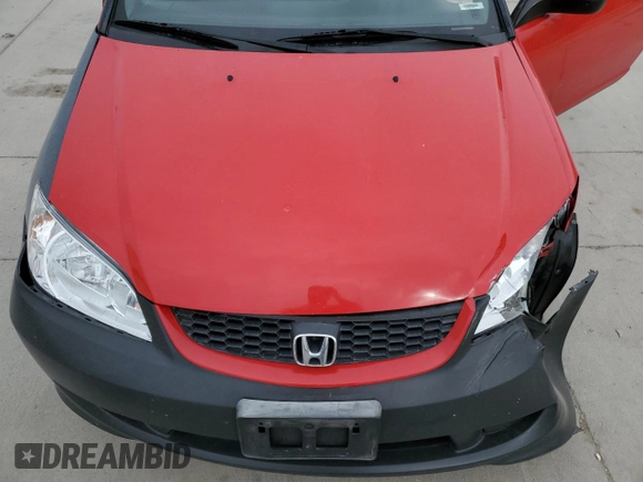2005 Honda Civic Cpe VP with VIN 1HGEM22105L008523, listed as a Copart auction lot 51151255 with 124,132 mi miles and Salvage Title. Bid and sale history available at carsss.com. Image 11.