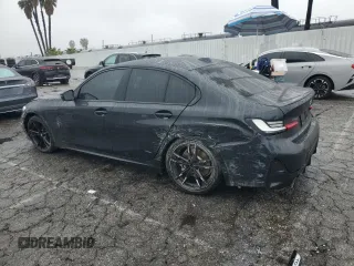 2023 BMW 3 Series 330i with VIN 3MW69FF02P8D60443, listed as a Copart auction lot 43405365 with 0 mi miles and Salvage Title. Bid and sale history available at carsss.com. Image 2.