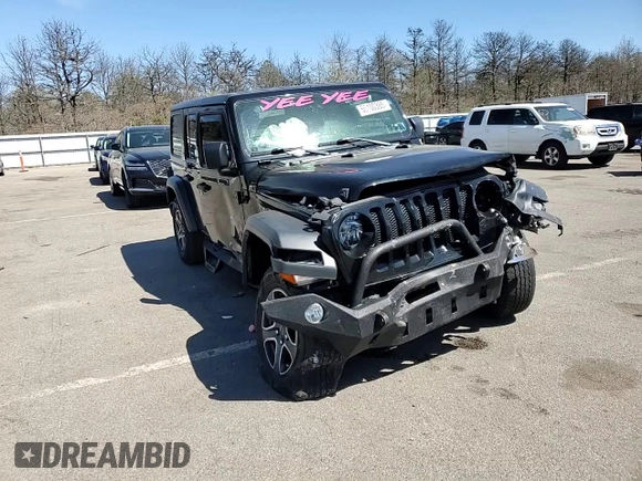 2020 Jeep Wrangler Unlimited Sport S with VIN 1C4HJXDN9LW164413, listed as a Copart auction lot 55100385 with 63,816 mi miles and Salvage title. Bid and sale history available at DreamBid. Image 14.