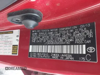 2013 Toyota Prius One with VIN JTDKN3DU5D0344180, listed as a IAAI auction lot 41961084 with 90,173 mi miles and . Bid and sale history available at DreamBid. Image 9.