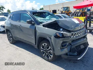 2024 Jeep Compass Limited with VIN 3C4NJDCN4RT595341, listed as a IAAI auction lot 42577790 with 42,995 mi miles and . Bid and sale history available at DreamBid. Image 1.