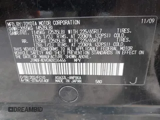 2010 Toyota RAV4 with VIN JTMBF4DV0AD026466, listed as a IAAI auction lot 41261535 with 167,435 mi miles. Bid and sale history available at carsss.com. Image 9.