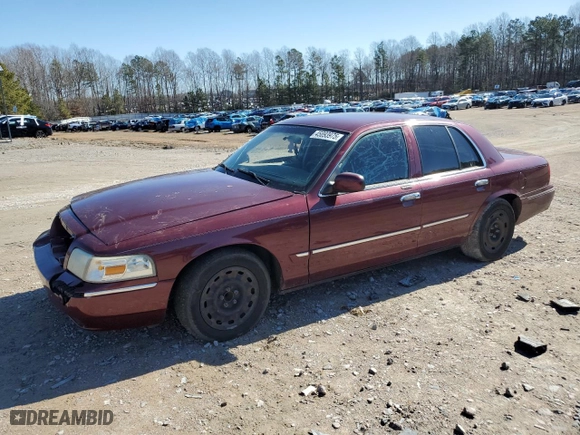 2006 Mercury Grand Marquis GS with VIN 2MEFM74W46X600566, listed as a Copart auction lot 45893975 with 0 mi miles and Salvage Title. Bid and sale history available at carsss.com. Image 1.