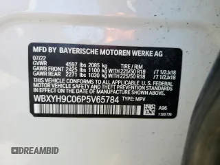 2023 BMW X2 sDrive28i z VIN WBXYH9C06P5V65784, wystawiony jako Copart lot #57108985 z przebiegiem 37 113 mil mil oraz Szkoda całkowita • Salvage title. Historia ofert i sprzedaży dostępna na DreamBid. Obrazek 14.