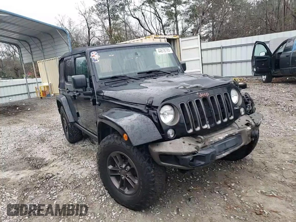 2016 Jeep Wrangler Unlimited 75th Anniversary with VIN 1C4BJWEG2GL221624, listed as a Copart auction lot 44678795 with 50,314 mi miles and Salvage Title. Bid and sale history available at carsss.com. Image 12.