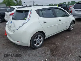 2012 Nissan LEAF SL with VIN JN1AZ0CP5CT015067, listed as a IAAI auction lot 42120094 with 57,793 mi miles. Bid and sale history available at carsss.com. Image 4.