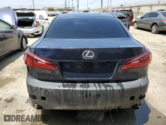 2006 Lexus IS 350 with VIN JTHBE262965007974, listed as a Copart auction lot 62011125 with 196,177 mi miles and Clean title. Bid and sale history available at DreamBid. Image 6.