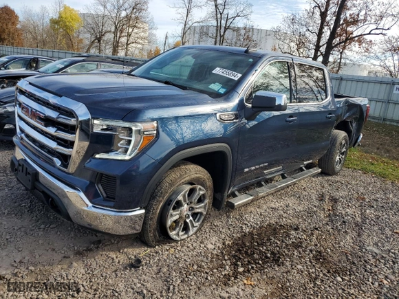 2022 GMC Sierra 1500 Limited SLE with VIN 3GTU9BED1NG209572, listed as a Copart auction lot 77455894 with 23,518 mi miles and Salvage Title. Bid and sale history available at carsss.com. Image 1.