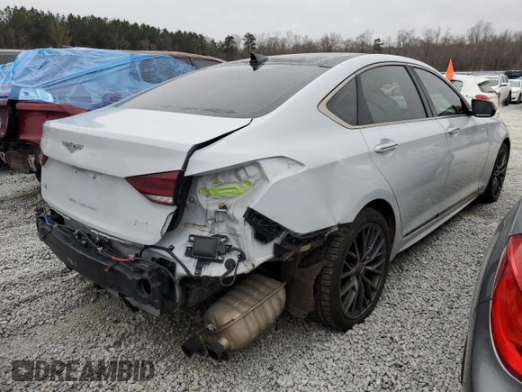 2019 Genesis G80 3.3T Sport with VIN KMHGN4JB4KU299586, listed as a Copart auction lot 85801754 with 50,162 mi miles and Salvage Title. Bid and sale history available at carsss.com. Image 3.