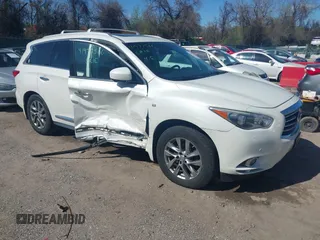 2015 Infiniti QX60 with VIN 5N1AL0MM0FC504172, listed as a IAAI auction lot 41977566 with 128,196 mi miles and . Bid and sale history available at DreamBid. Image 1.